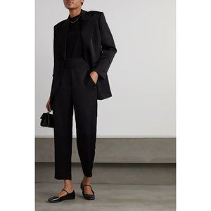 Envelope1976 Bianca Tapered Pants 25" / FR 34 / US 2 / Shiny Black Net-A-Porter